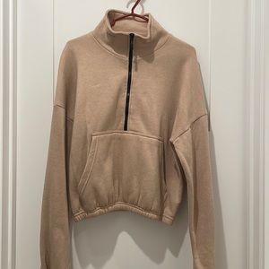 PRETTYLITTLETHING Oversized Zip Front Sweatshirt